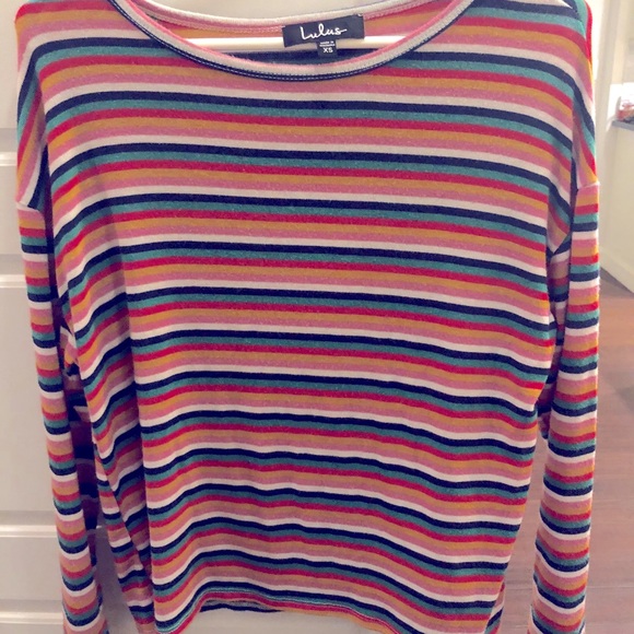 Lulus Tops - Lulu’s Striped Crewneck Top